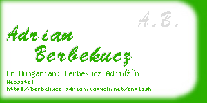 adrian berbekucz business card